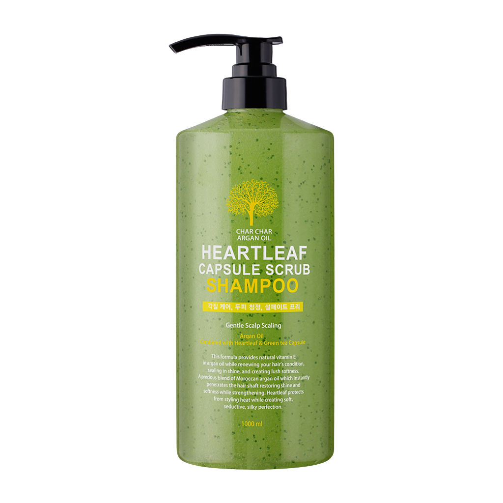 [Char Char] Капсульный скраб-шампунь для волос АРГАНОВОЕ МАСЛО/ХАУТТЮЙНИЯ Argan Oil Heartleaf Capsule Scrub Shampoo, 1000 мл