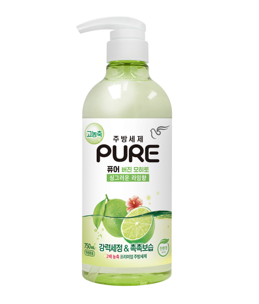 [PIGEON КОРЕЯ] Средство PURE VIRGIN MOJITO для мытья посуды «Мохито» (концентрированное) 750 мл
