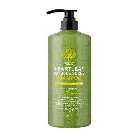 [Char Char] Капсульный скраб-шампунь для волос АРГАНОВОЕ МАСЛО/ХАУТТЮЙНИЯ Argan Oil Heartleaf Capsule Scrub Shampoo, 1000 мл
