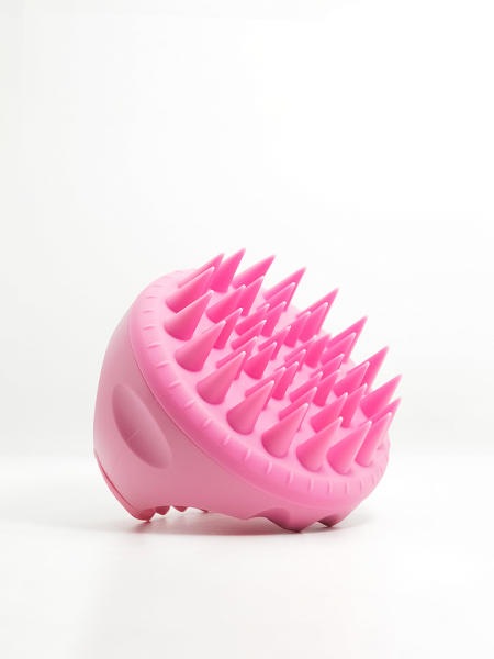 Массажная щетка для головы розовая, 1шт