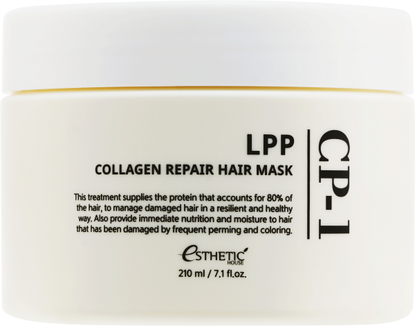 [ESTHETIC HOUSE] Восстанавливающая маска для волос CP-1 LPP COLLAGEN REPAIR HAIR MASK, 210 мл