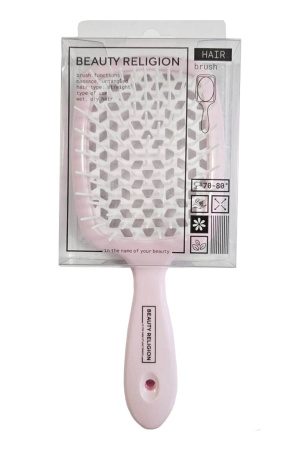 [BEAUTY RELIGION] Расческа для волос мульти НЕЖНО-РОЗОВЫЙ/БЕЛЫЙ Multi Brush soft pink/white, 1 шт 